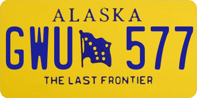 AK license plate GWU577