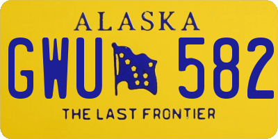 AK license plate GWU582
