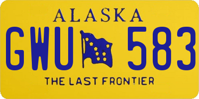 AK license plate GWU583