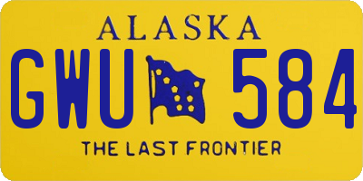 AK license plate GWU584