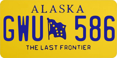AK license plate GWU586