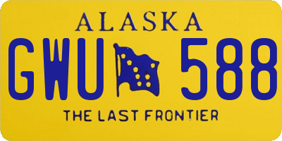 AK license plate GWU588