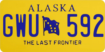 AK license plate GWU592