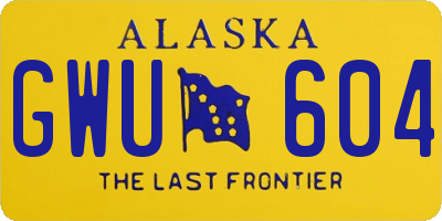 AK license plate GWU604