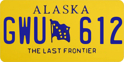 AK license plate GWU612