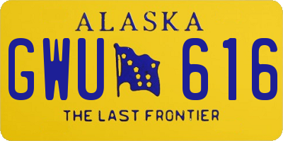 AK license plate GWU616