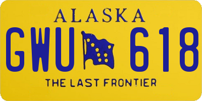 AK license plate GWU618