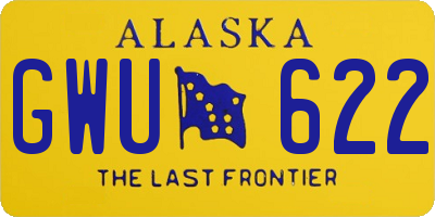 AK license plate GWU622