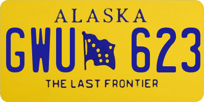 AK license plate GWU623