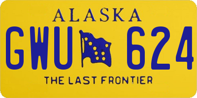 AK license plate GWU624