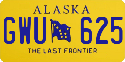 AK license plate GWU625