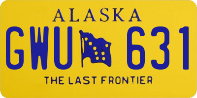 AK license plate GWU631