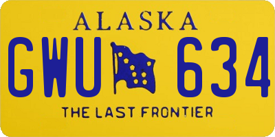 AK license plate GWU634