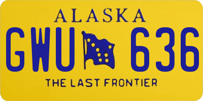 AK license plate GWU636