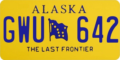 AK license plate GWU642