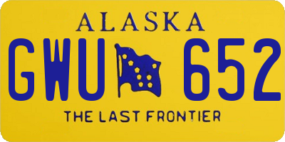 AK license plate GWU652