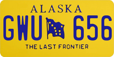 AK license plate GWU656