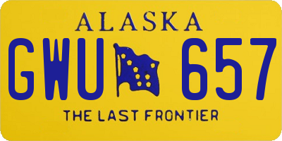 AK license plate GWU657