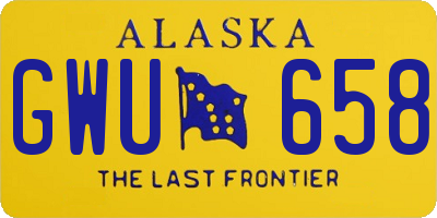 AK license plate GWU658