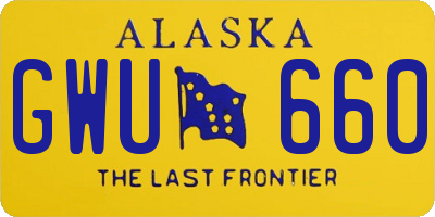 AK license plate GWU660