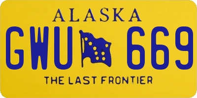 AK license plate GWU669