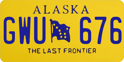 AK license plate GWU676