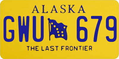 AK license plate GWU679