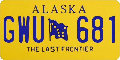 AK license plate GWU681