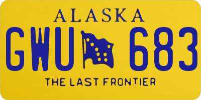 AK license plate GWU683