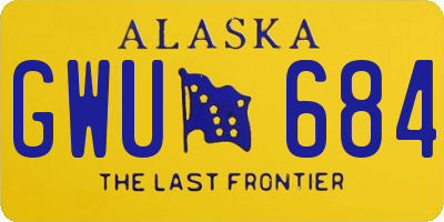 AK license plate GWU684