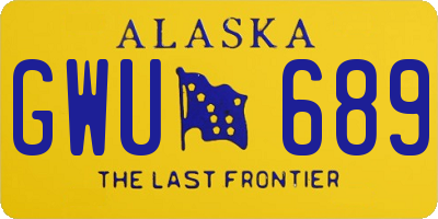 AK license plate GWU689