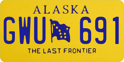 AK license plate GWU691