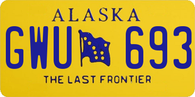 AK license plate GWU693