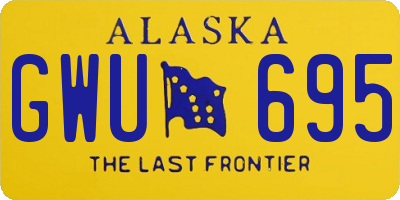 AK license plate GWU695