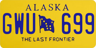 AK license plate GWU699