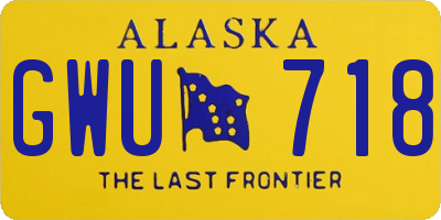 AK license plate GWU718