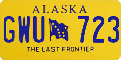 AK license plate GWU723