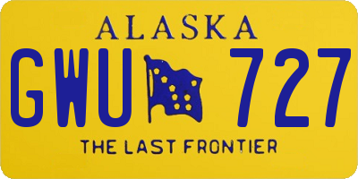 AK license plate GWU727