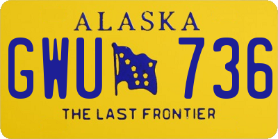 AK license plate GWU736