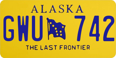 AK license plate GWU742