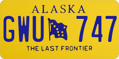 AK license plate GWU747