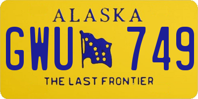 AK license plate GWU749