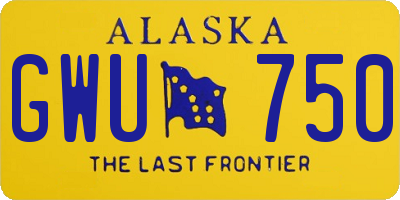 AK license plate GWU750