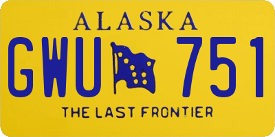 AK license plate GWU751