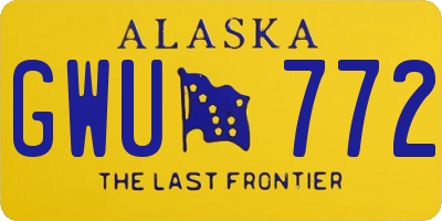 AK license plate GWU772