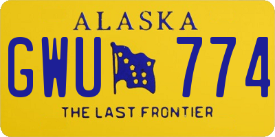 AK license plate GWU774