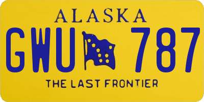 AK license plate GWU787