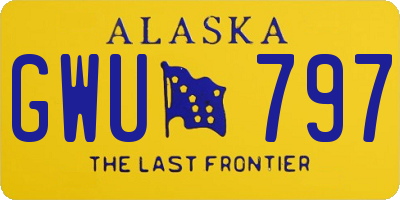 AK license plate GWU797