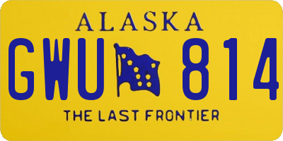 AK license plate GWU814