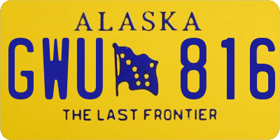 AK license plate GWU816